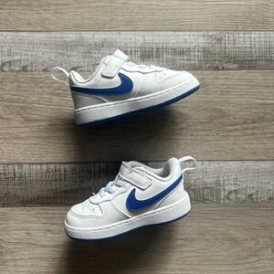 Nike Kids' White and Blue Sneakers